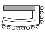 L-shape Curved